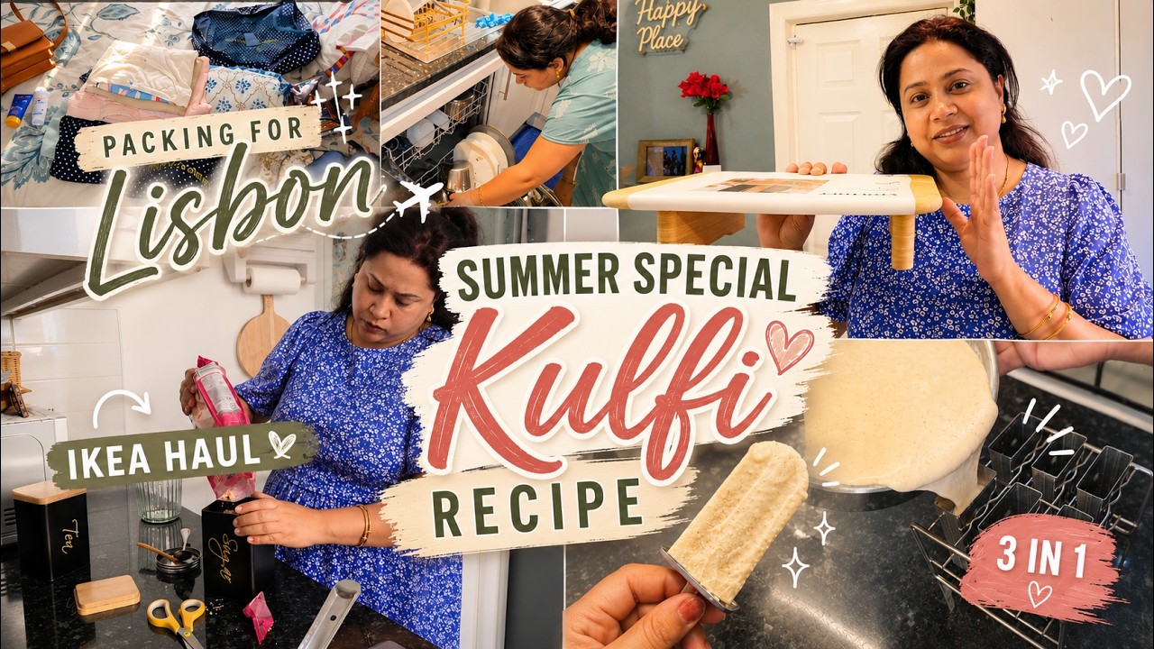 British Summer Days Vlog ☀️ Kulfi Recipe🍦, IKEA Shopping Haul & Lisbon Travel Prep🧳| Lifestyle Vlog