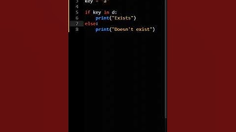 How To Check If A Key Exists In A Dictionary In Python