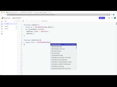 Google Apps Script Tutorial: Create a Custom Menu to Clear Cells in Google Sheets