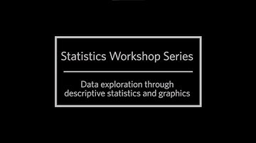 Statistics I: Data exploration through descriptive statistics and graphics