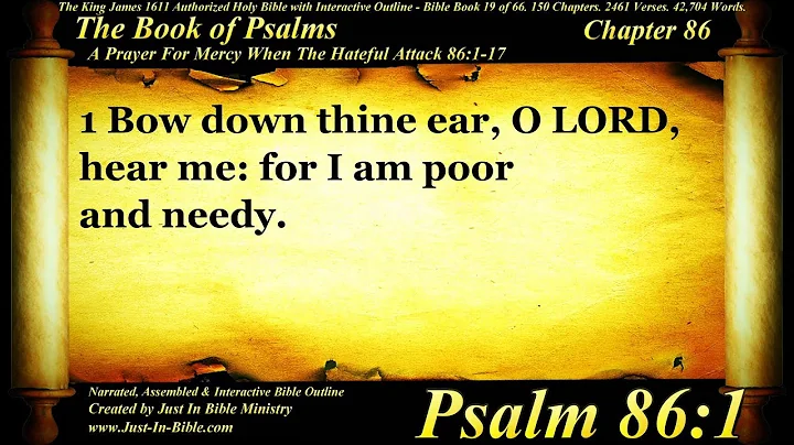 The Book of Psalms | Psalm 86 | Bible Book #19 | The Holy Bible KJV Read Along Audio/Video/Text