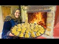 Famous Turkish Dish Recipe from Dough and Minced Meat in the Village!