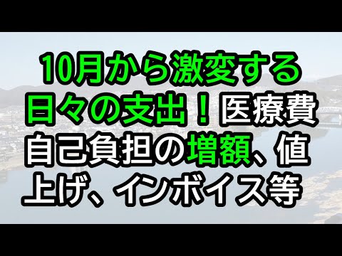 10月から激変する日々の支出！医療費自己負担の増額、値上げ、インボイス等