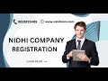 Nidhi Company Registration। Nidhi Company Registration Process। Contact Us: 9828123489