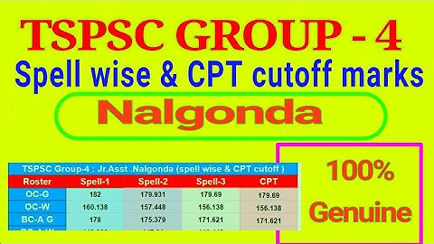 ts group4 nalgonda jr asst spell wise cutoff #group4cutoff