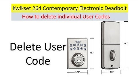 How To Delete User Codes on the Kwikset 264 Electronic Deadbolt Door Lock; by using the #2 key
