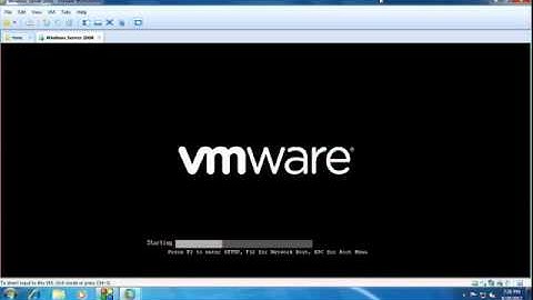Installtion of server 2008 R2 in Vmware