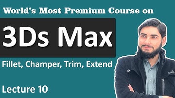 Fillet, Champer, Trim, Extend in 3Ds Max Line - 3Ds Max Tutorials in urdu / hindi