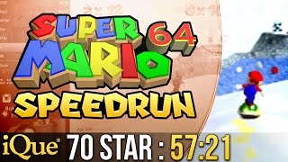 Super Mario 64 70 Star Speedrun in 57:21 on iQue