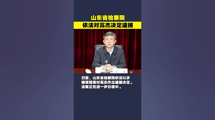 山東省人民檢察院依法對高傑決定逮捕 - 天天要聞