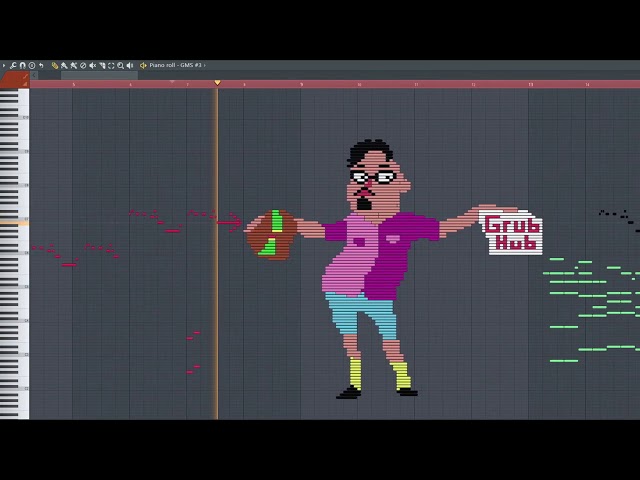 What Grubhub Ad Sounds Like - MIDI Art class=