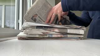 ASMR Old Newspaper Page Turning (No Talking) Intoxicating Sounds Sleep Help Relaxation