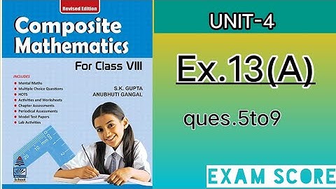 composite mathematics class 8 || parallelogram || Ex.13B || by EXAM SCORE