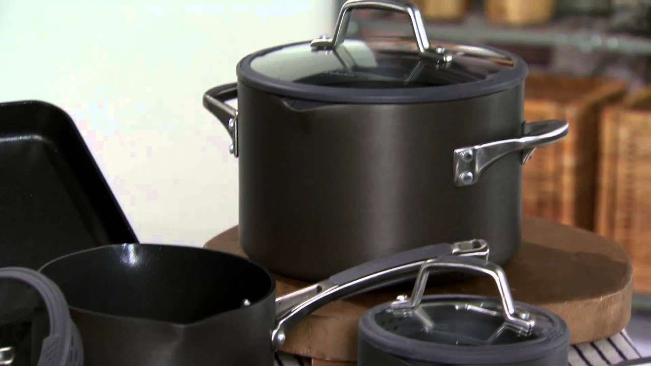 HSN Quickbuy Item 237626 Simply Calphalon Cookware Set YouTube