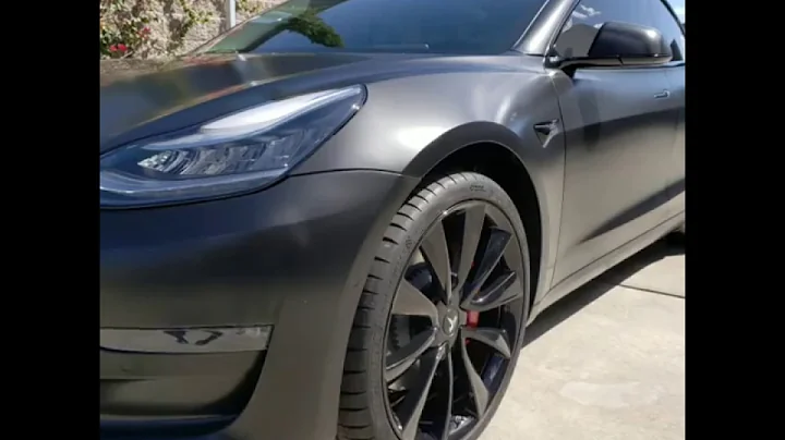 Tesla Model 3 Full Wrap, Chrome Delete & Powder Coat