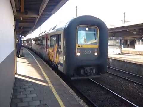 Update CLASSIC: AM'96 519 + 510 vertrekt uit Brussel Zuid met tyfoon!