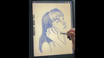 CarteBlanche #procreate #portrait #face #drawing #ipad #applepencil #process #shorts