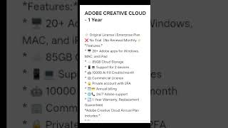 Official Adobe Creative Cloud in 3500rs For 1 Year