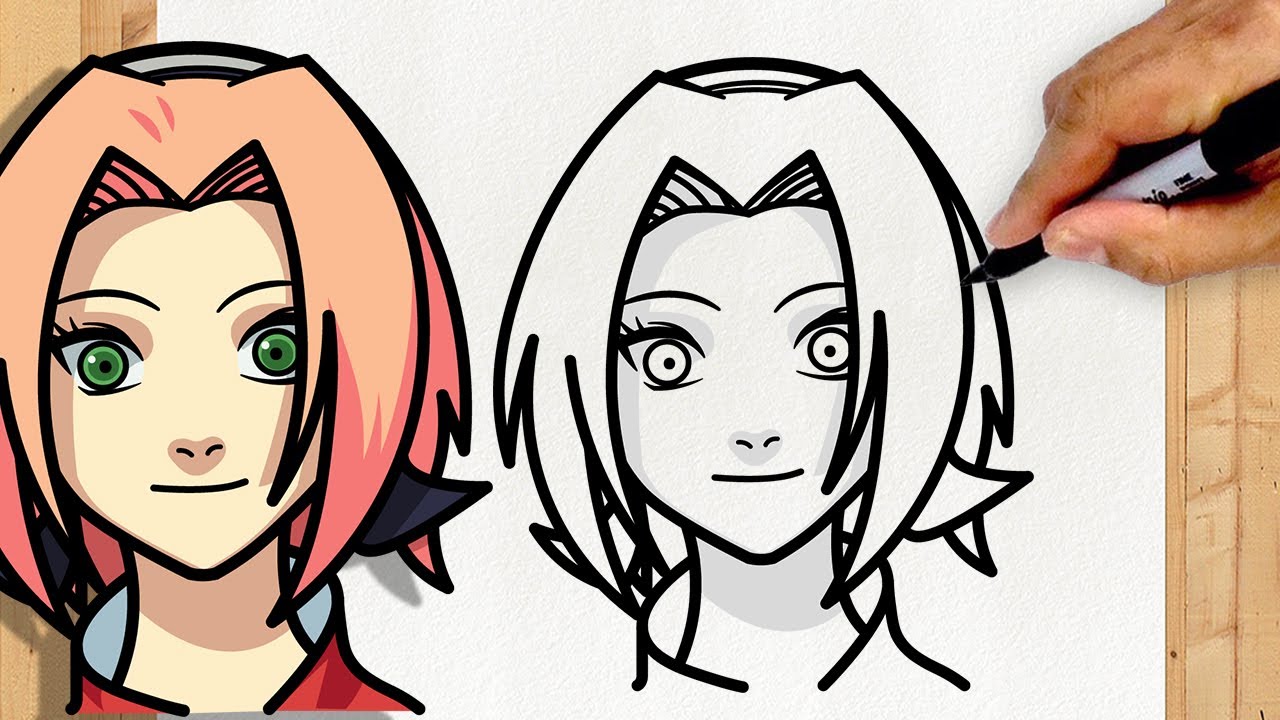 春野サクラの描き方 ステップバイステップのシンプルで簡単 Youtube 春野サクラの描き方 ステップバイステップのシンプルで簡単 Youtube