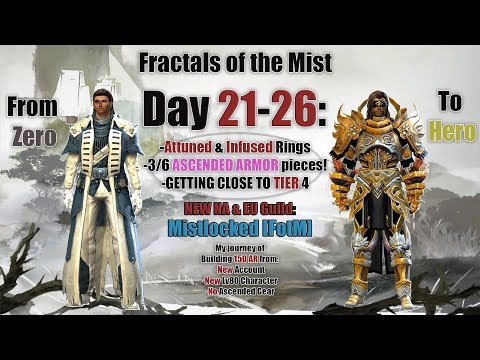 [GW2] Fractals of the Mist (Day 21-26): Building 150 Agony Resistance with a Brand New Account!