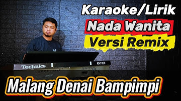 MALANG DENAI BAMIMPI ( Silva Hayati ) Versi Remix - Karaoke/Lirik Nada Wanita