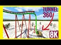 8K Tunnel Christmas Elf Coaster VR 360° Rollercoaster - POV 360 3D Video Split Screen Ride SBS XMAS