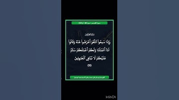 سورة القصص - سورة 28 - اية 55