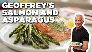 Geoffrey Zakarian&#39;s Salmon and Asparagus with Maître D&#39;Hôtel Butter | The Kitchen | Food Network