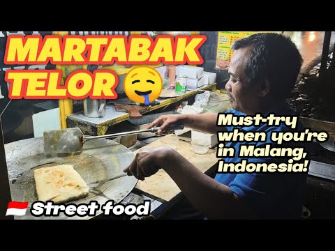 Martabak Telor , the ultimate street food in Malang East Java - gotta try it! INDONESIAN STREET FOOD