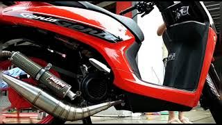 Kenalpot Metic 2tak di motor Genio metic 4tak cek sound MDM Muffler chorelet