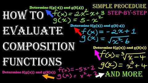 How To Evaluate Composition Functions and Determine f(g(x)) and g(f(x))
