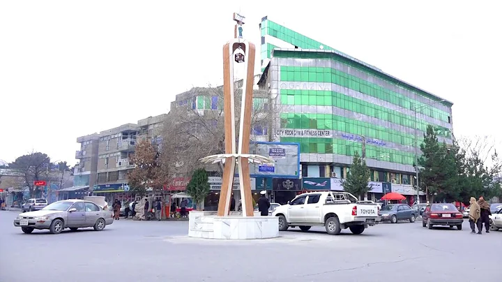 Construction of a new minaret in Ansari Square, Ka...