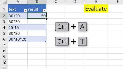 تحويل النص الي معادلة في الاكسيل - Evaluate