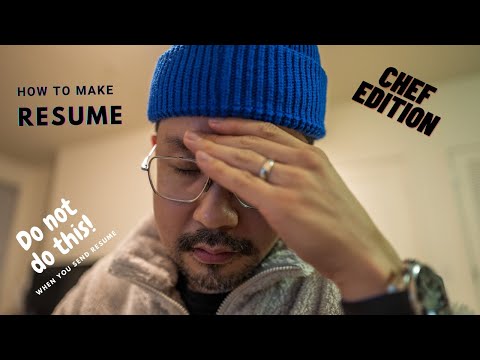 Video: How To Write A Chef Resume