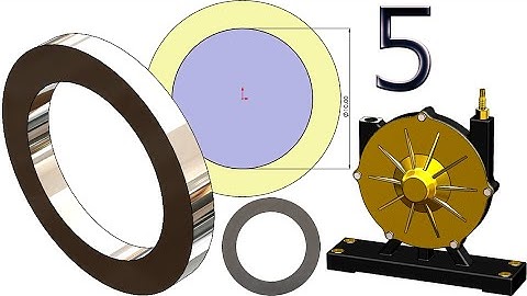 5-Project 51| Tesla Turbine 2 (Turbo Pump) |SolidWorks Tutorial: spacer washer