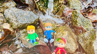 ALVIN and THE CHIPMUNKS Toys Clean Up Creek Water Video For Kids Toddlers!