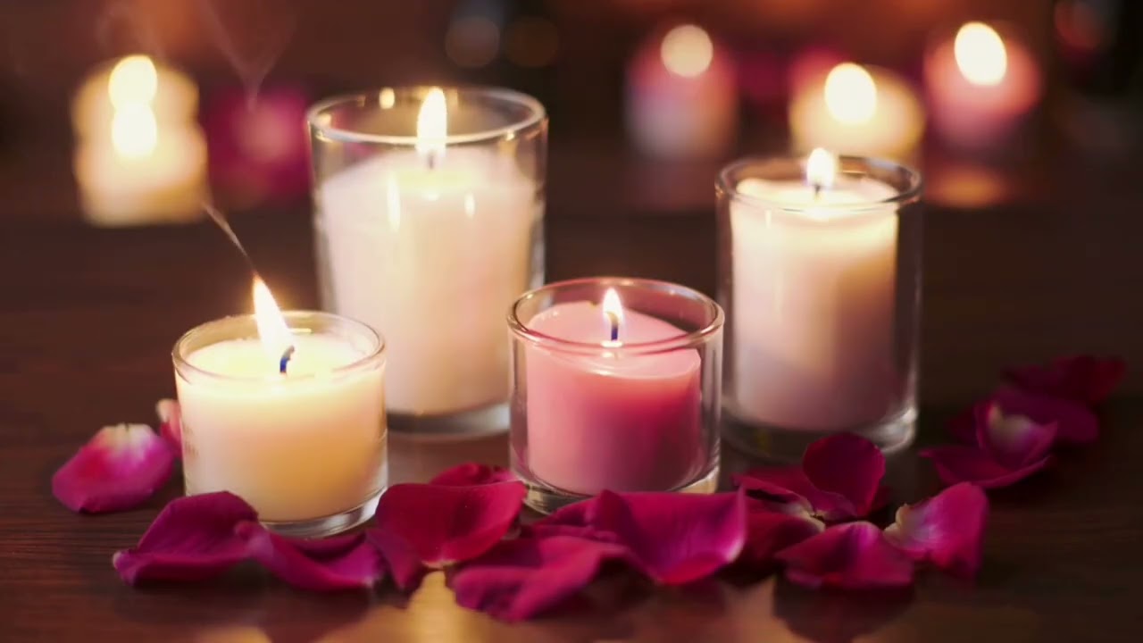 Romantic Candlelight Dinner Ambience | No Music, Cozy Valentine Background