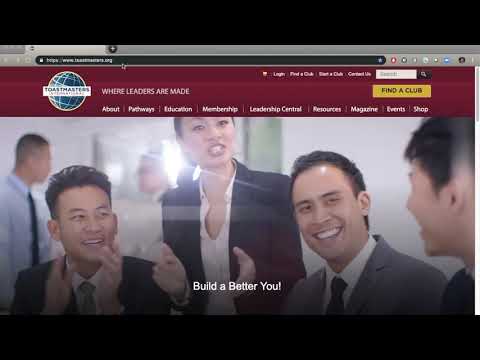 How to log in to Toastmasters.