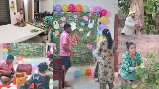 छुट्टी पूजन की सजावट || केसे लग गए decoration में दो दिन 