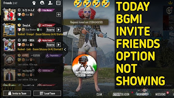 today Bgmi friends invite option not showing ll bgmi friends invite option l Bgmi request Timed out