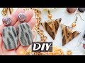 AWESOME Earrings with LEOPARD Print and Epoxy Resin ▼ EASY DIY