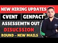 Cvent Biggest Hiring Update , Cvent GD Round Mail | Genpact Assessment Mails Out | Hiring 2025