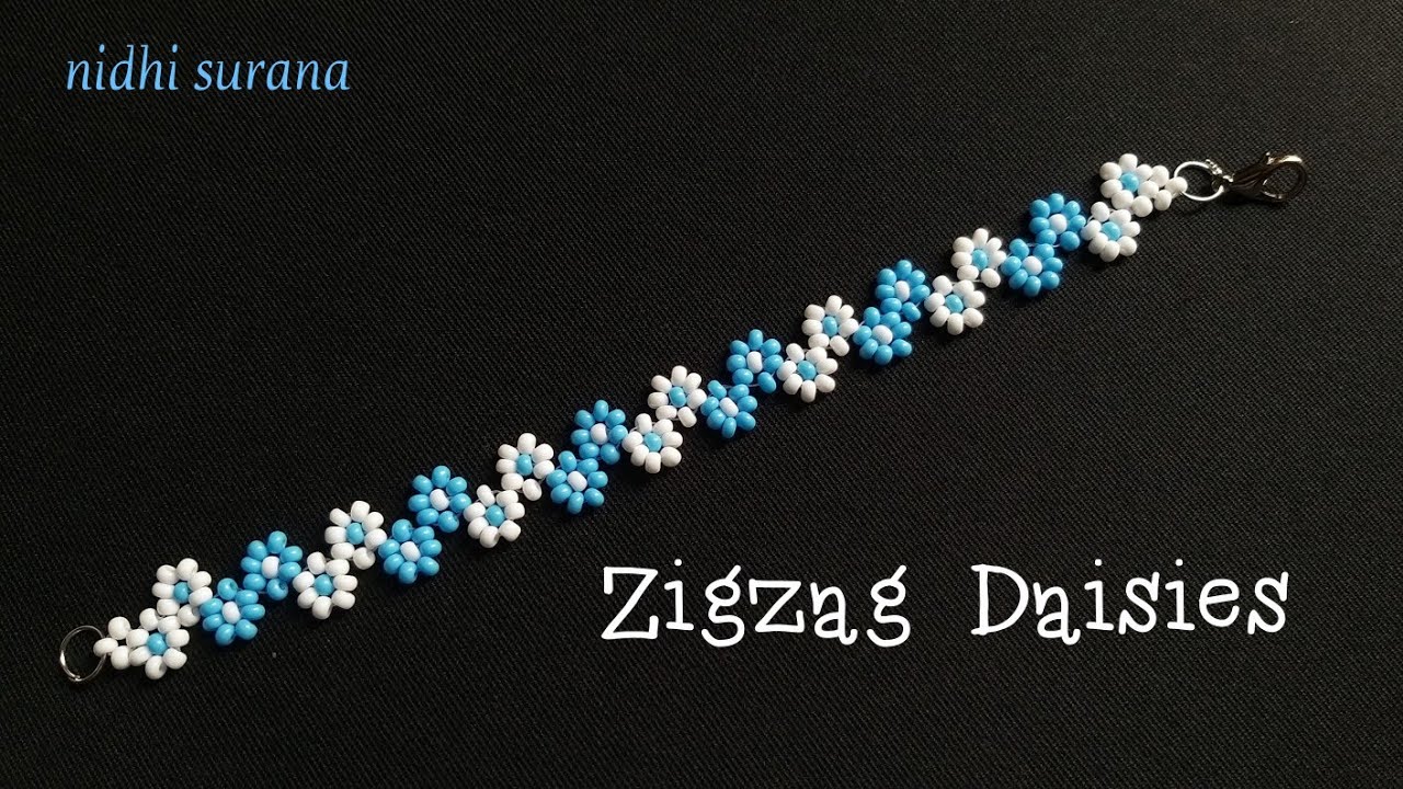 Beaded Daisy Bracelet: Seed Bead Daisy Chain Bracelet Tutorial 