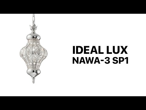 Подвесной серебряный светильник Ideal Lux Nawa-1 SP3 Подвесной серебряный светильник Ideal Lux Nawa-1 SP3