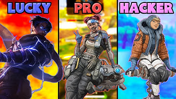 LUCKY vs PRO vs HACKER - Apex Legends Highlights #9