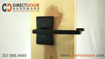 Emtek Argos Lever Handle with Modern Rosette in Flat Black