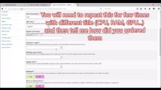 Custom profile fields step 1