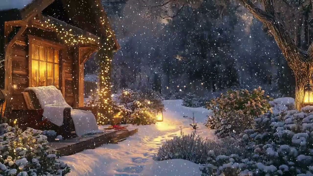Snowy Winter Cabin ~ Relaxing Piano Music for Cozy Nights & Calm Mood