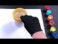 The Cup Press Technique -  Liquid Art Painting - Galaxy Style - Beautiful Eternity