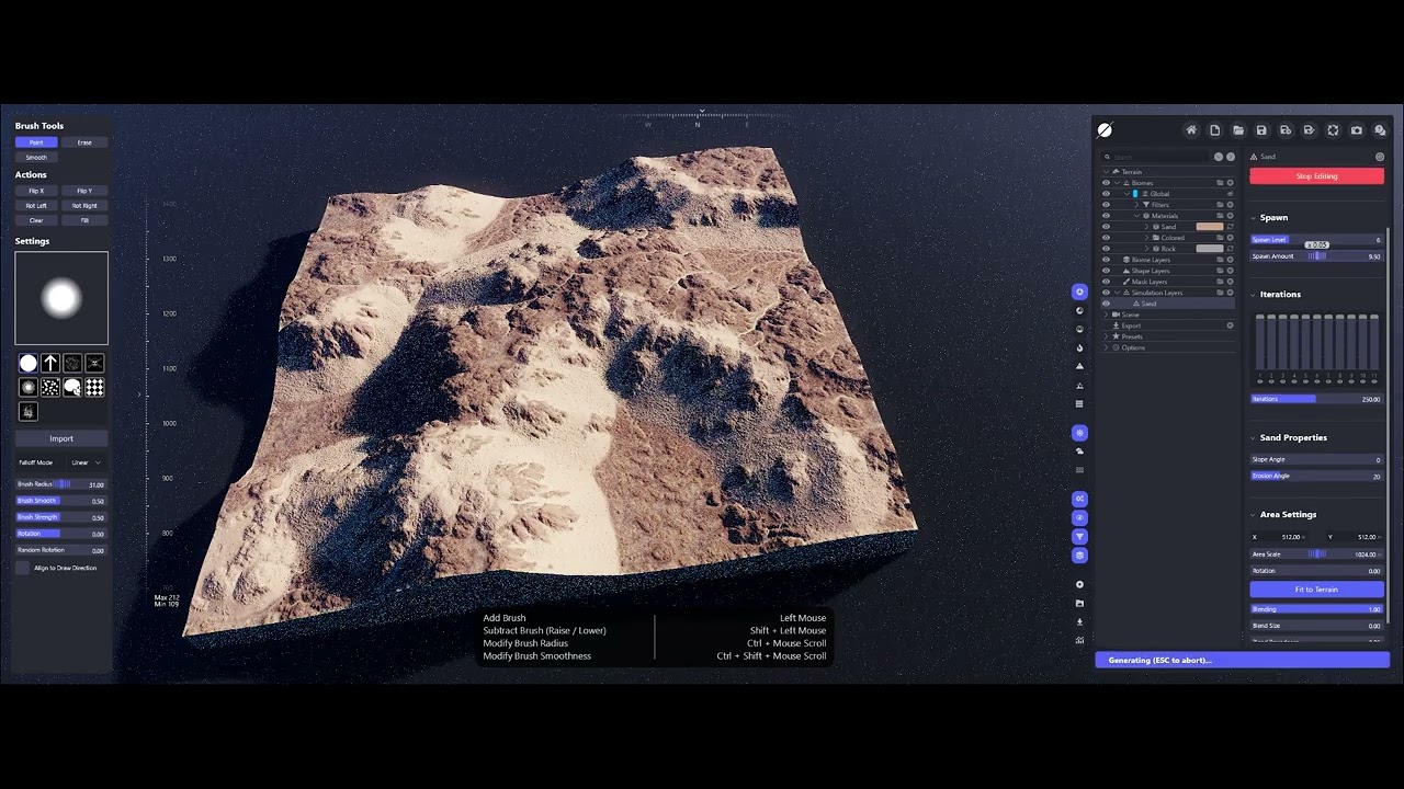 World Creator - Sand Simulation - YouTube